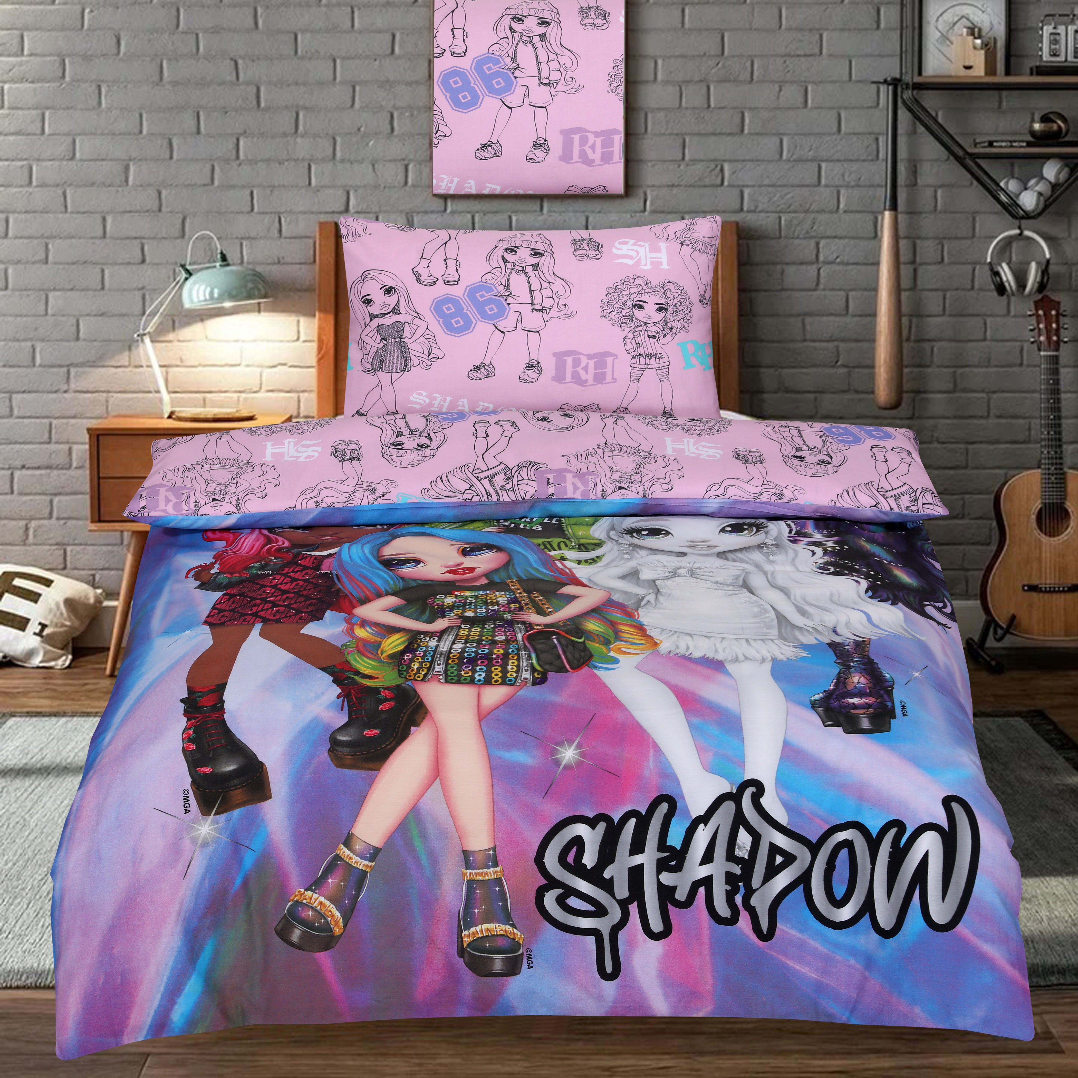 Rainbow Shadow Doll Quilt Ready To Sleep – Midnight Comfort Edition